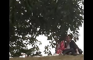 Indian teen bf sucking titty in park