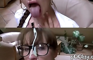 French Secretary with Hot Glasses Can't live without Deepthroat and Naughty Fuck