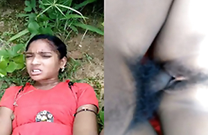 Cute Indian Girl Hard Fucked Apart from Lover in outdoor
